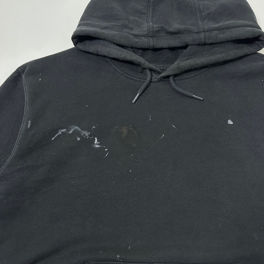 Carhartt Script Hoodie Jacket with Multiple stains in Black (Size Large)