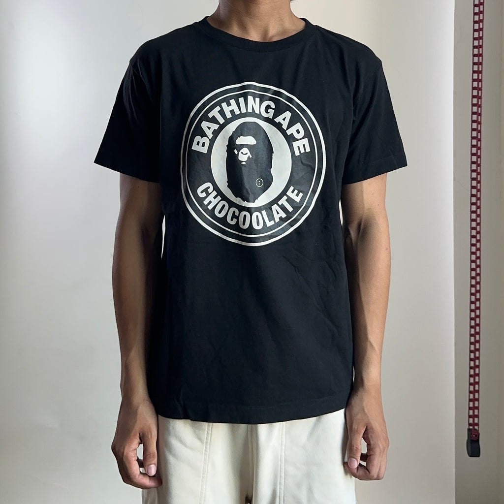 BAPE A Bathing Ape x Chocoolate Collaboration T-shirt Black Medium