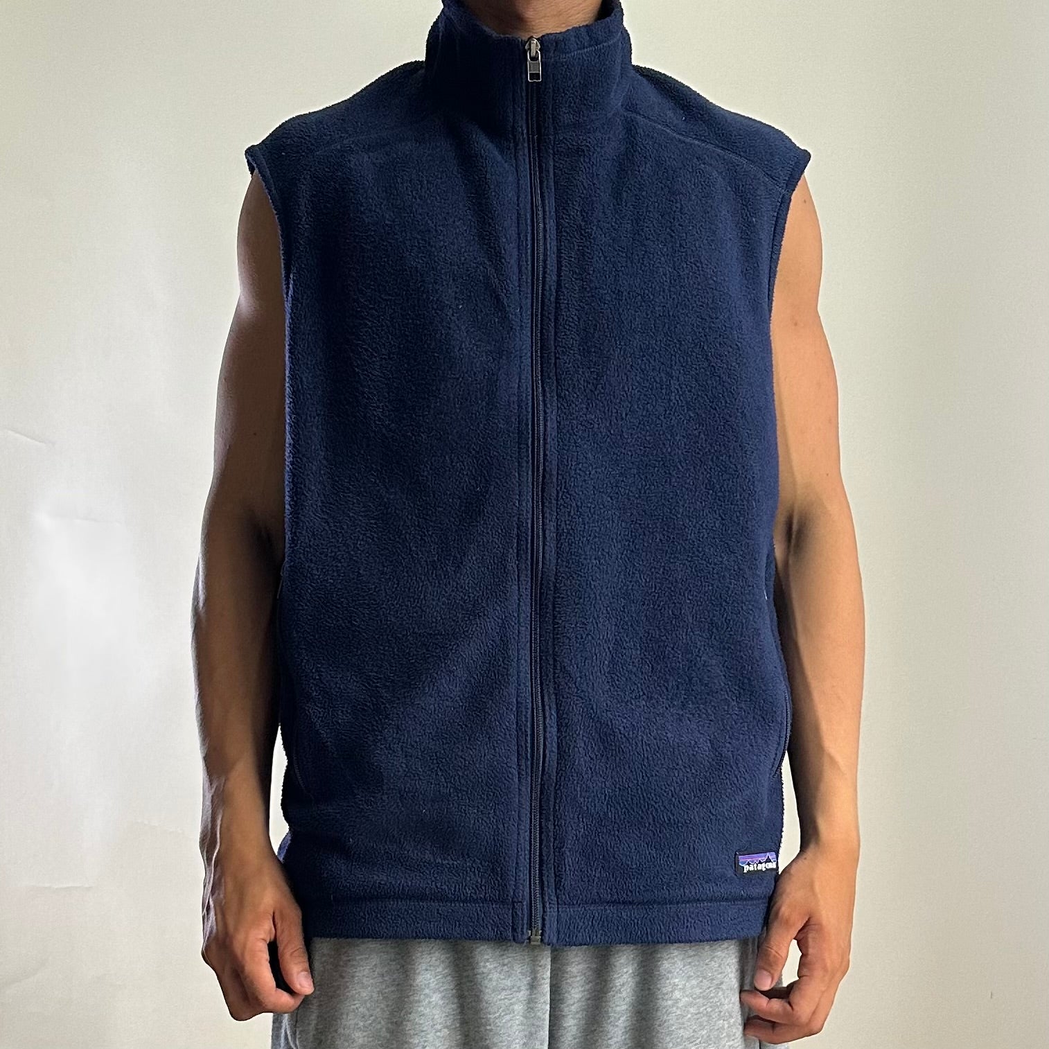 Patagonia Men’s Synchilla Fleece Vest In Dark Navy Blue (Size Large)