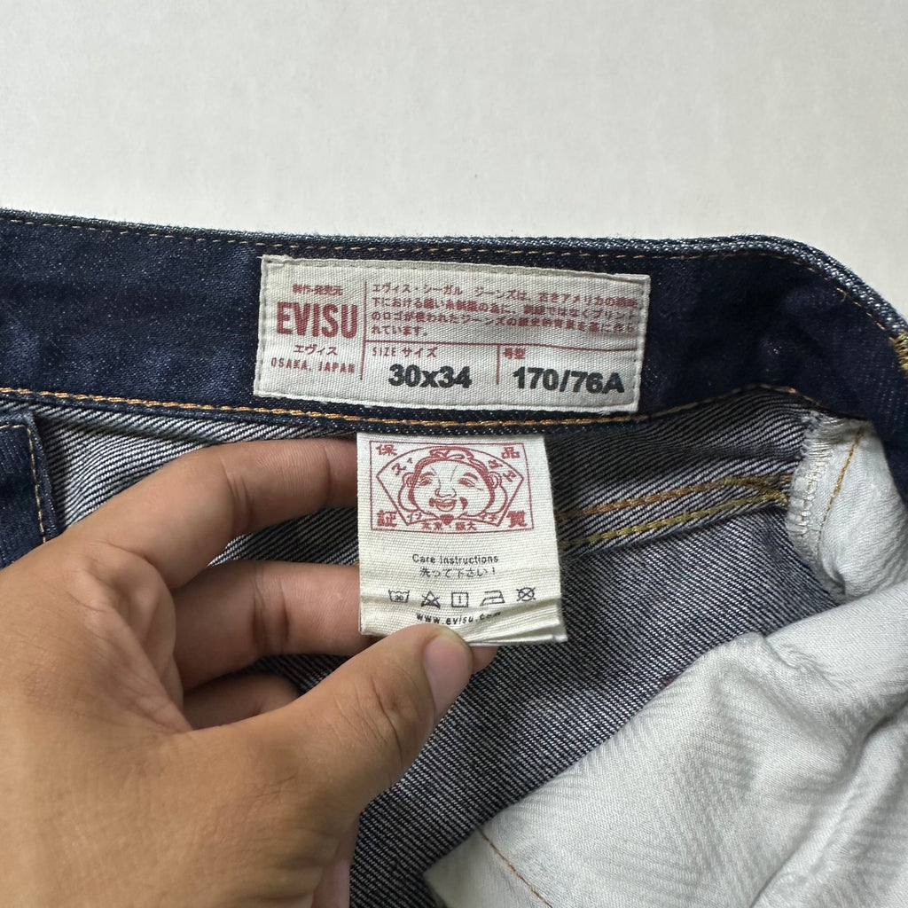 EVISU Heritage Kamon Seagull Selvedge Denim Jeans (Size 30)