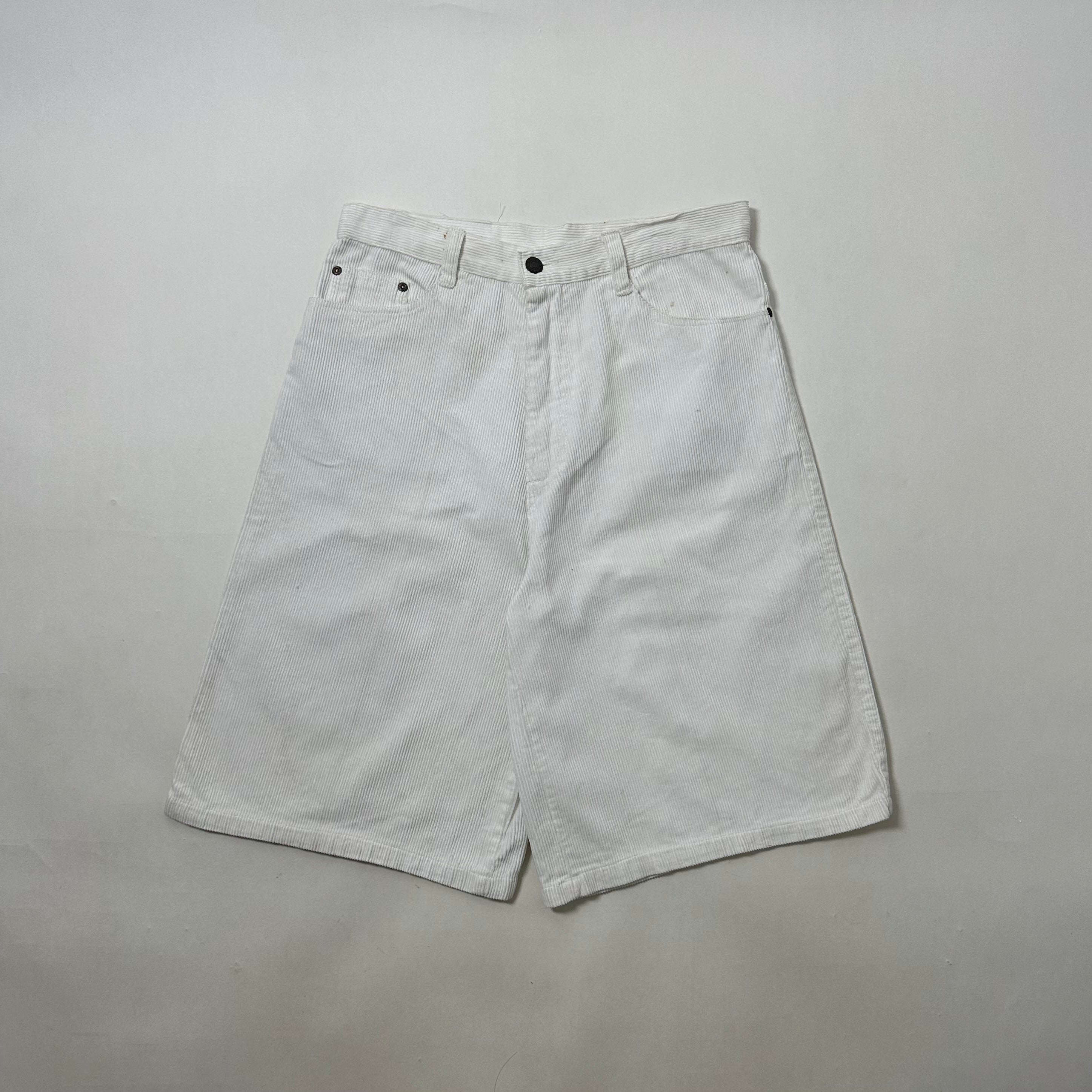 RRY White Corduroy Jorts (Size 32) - SOLD