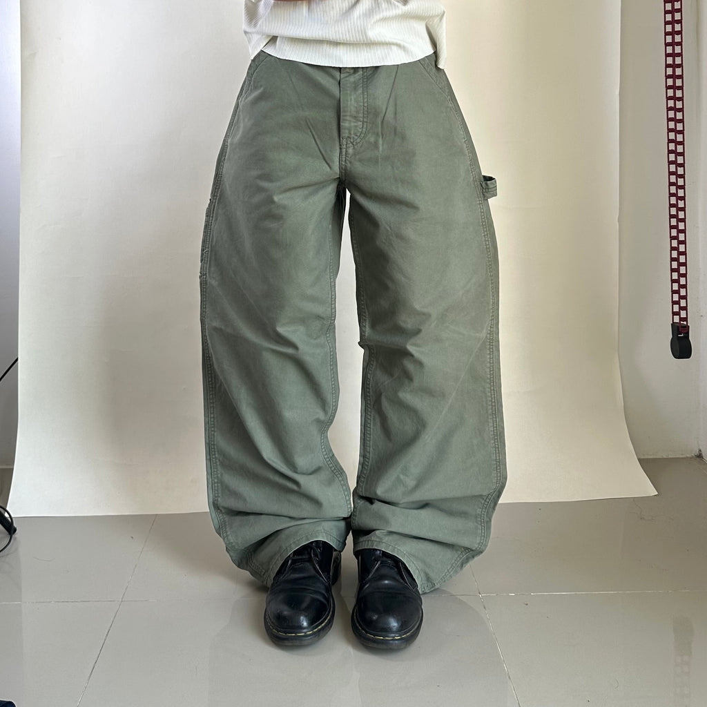 Old Navy Vintage Baggy Carpenter Pants Moss Green (Size 34-36)