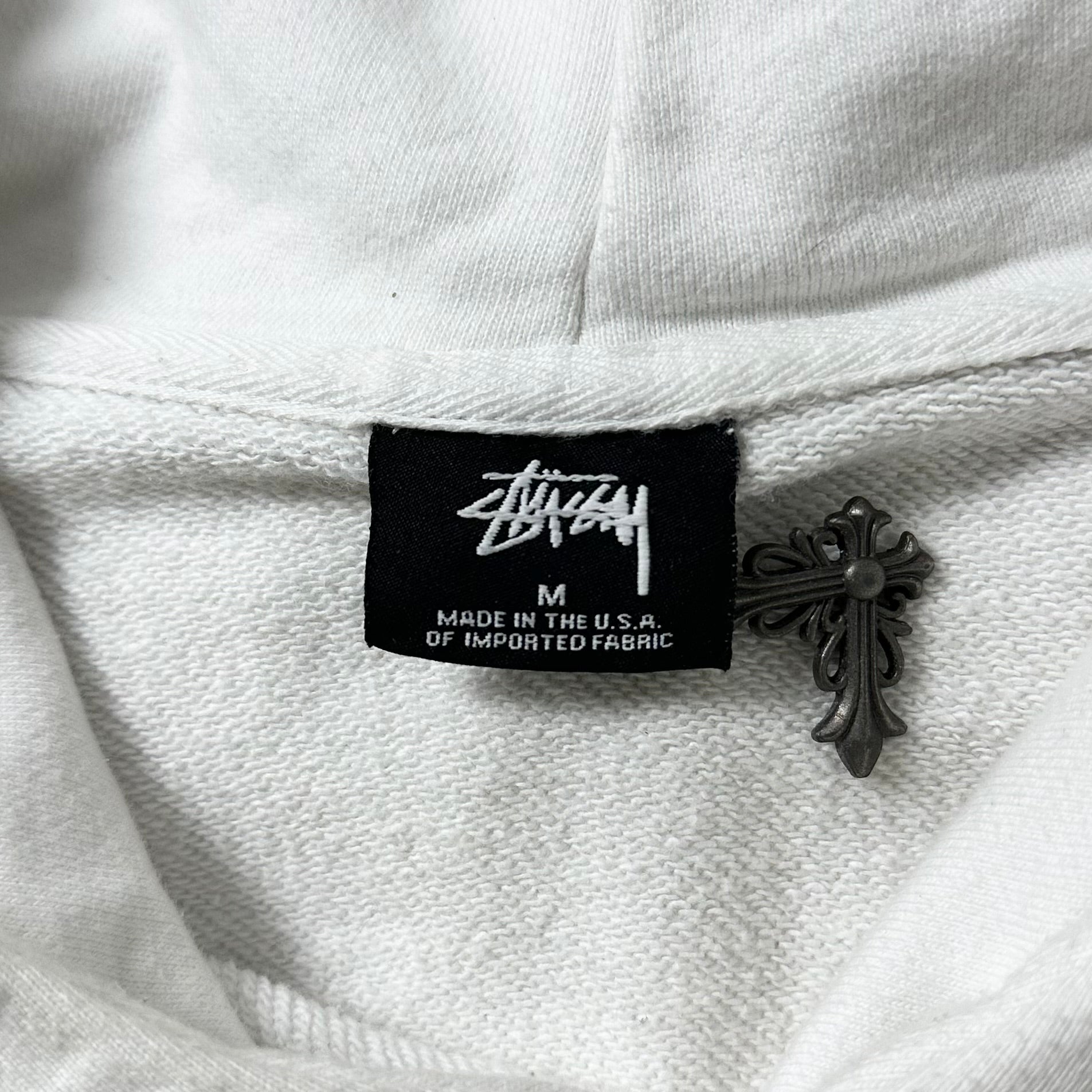 Stussy Been Trill 8 Ball Hoodie Jacket in White (Size Medium)