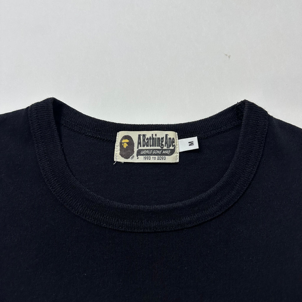BAPE A BATHING APE 1st Camo Sleeve Pocket Tee Black Medium