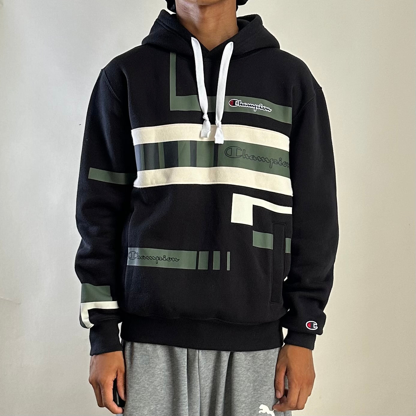 Champion Hoodie Jacket “Organic Cotton” in Black Size Small (Fits Medium) — SOLD