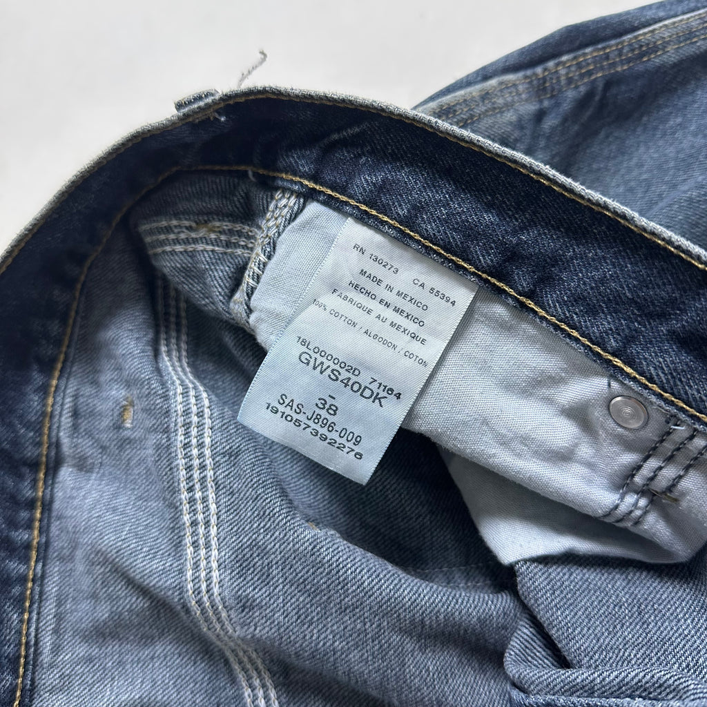 Wrangler Carpenter Jorts Dark Blue Denim (Size 38)