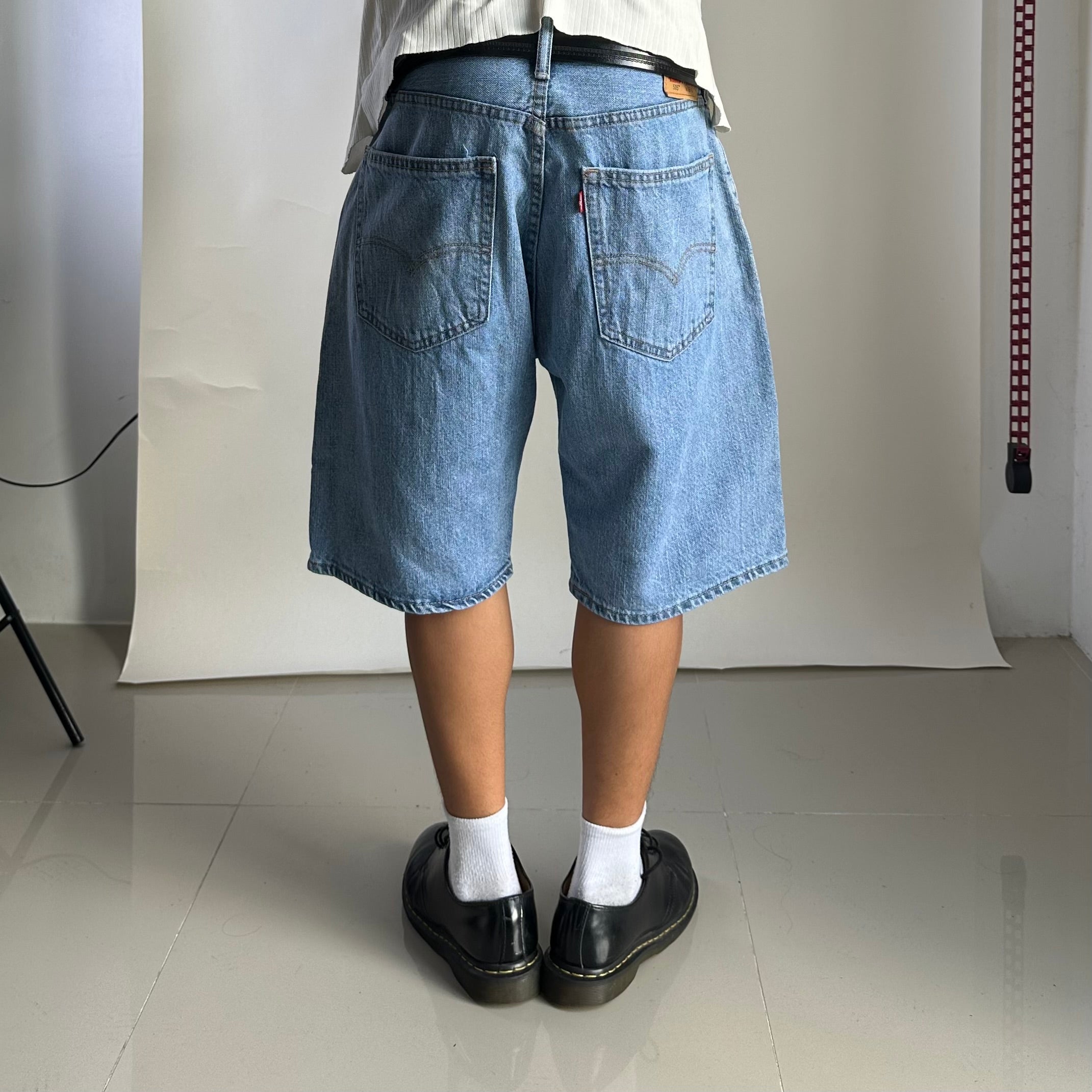 Levi’s 505 Denim Jorts in Light Wash Blue (Size 36)
