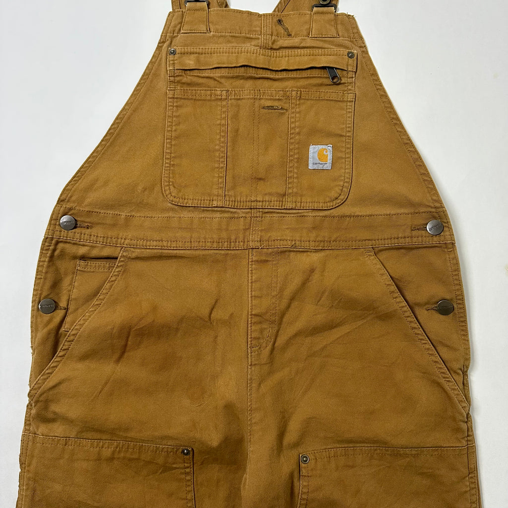 Carhartt Duck Bib Overalls Double Knee Brown (Size 32-34) - SOLD