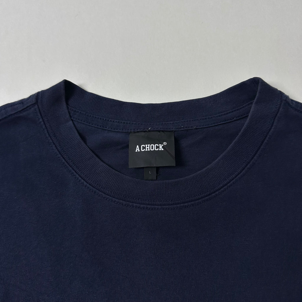 A Chock Oversized T-Shirt in Navy Blue (Size Large)