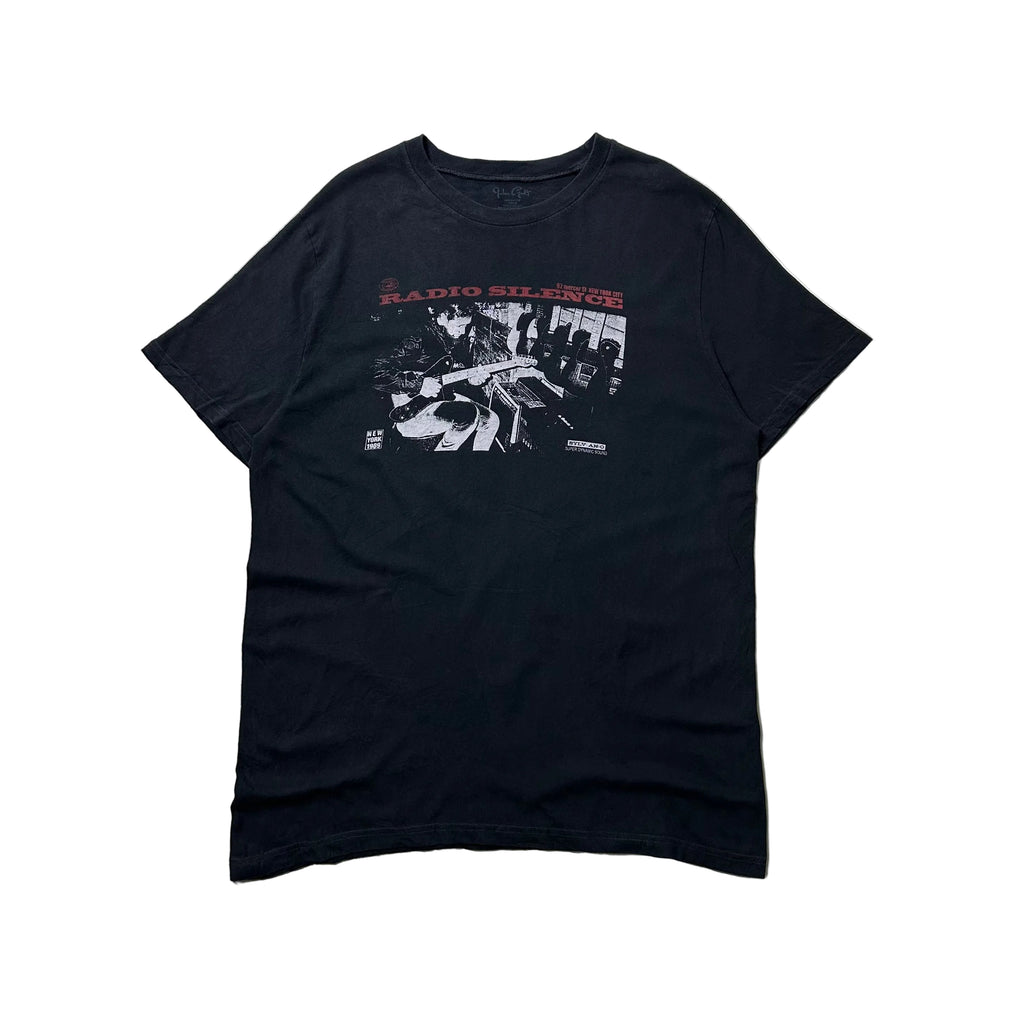 Brandy Melville/John Galt Radio Silence Graphic T-shirt in Black (Best Fit Large)