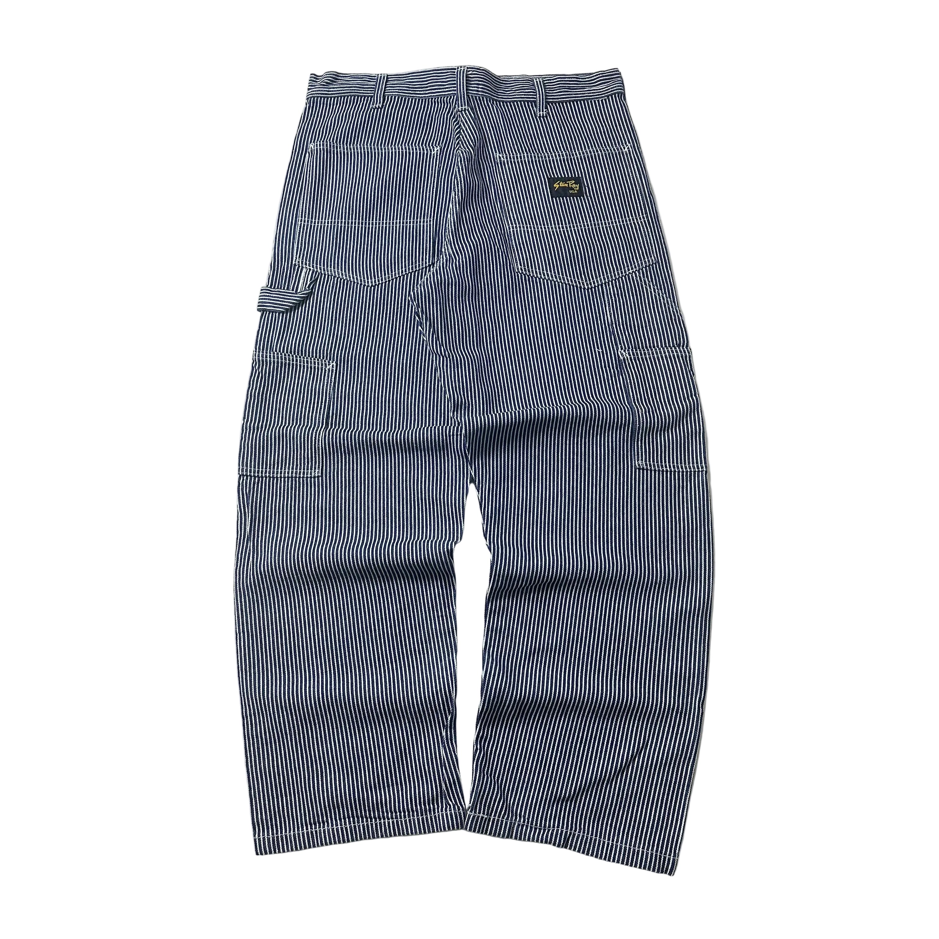 Vintage 80’s Stan Ray Carpenter Pants Made in USA in Hickory Stripe (Size 34) — SOLD