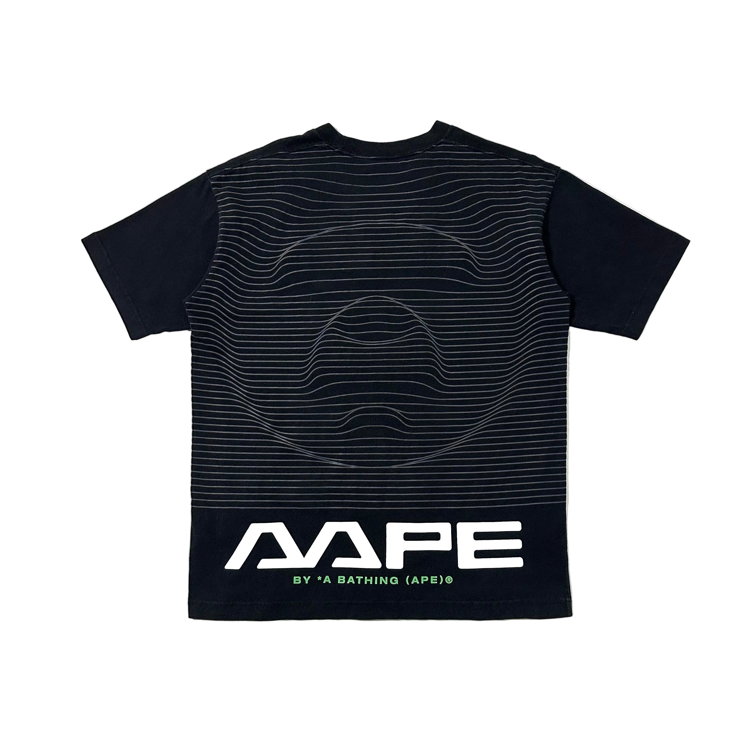 AAPE by A Bathing Ape Big Logo T-shirt in Black Size Small (Fits Medium)