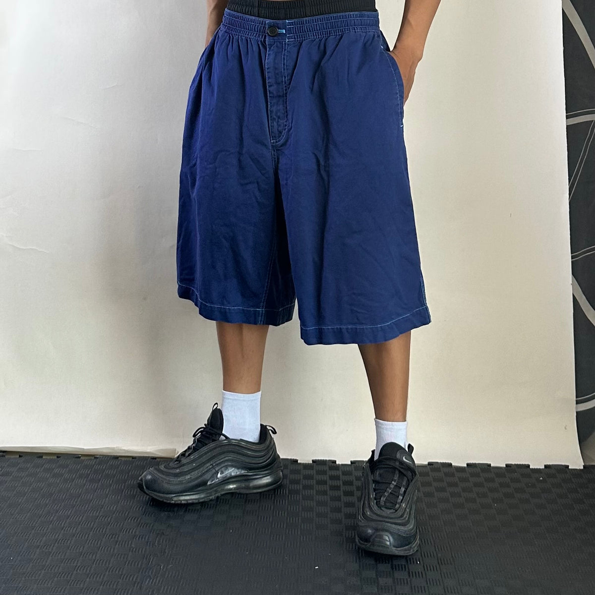 Uniqlo x Marni Baggy Shorts Cotton Twill in Cobalt Blue ( Size 30-36 )