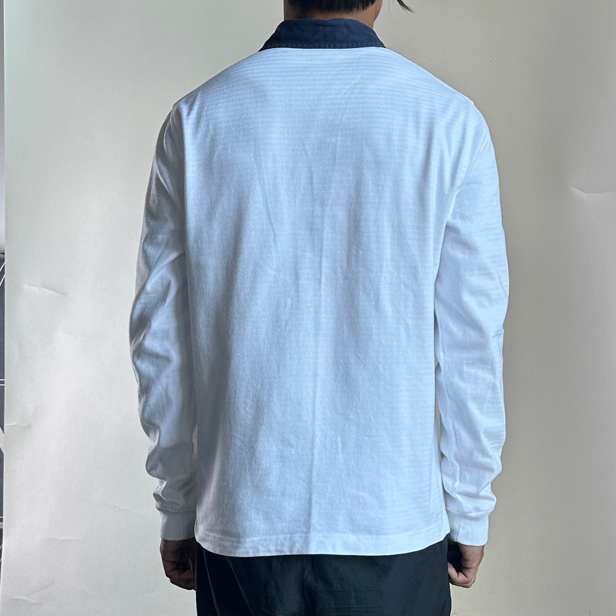 Lacoste Long Sleeve Polo Shirt in White ( Size Medium ) — SOLD