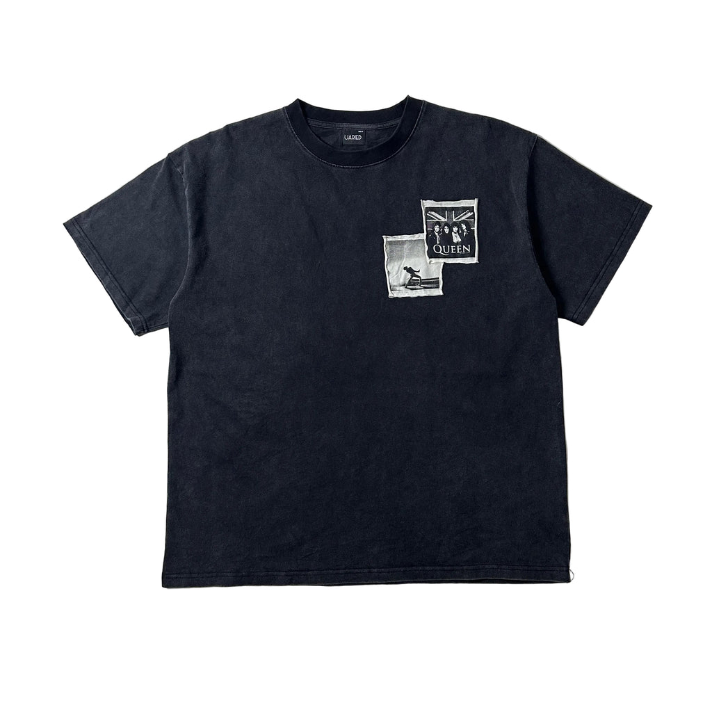 UARIED Acid Washed T-Shirt in Black (Size Large) — SOLD