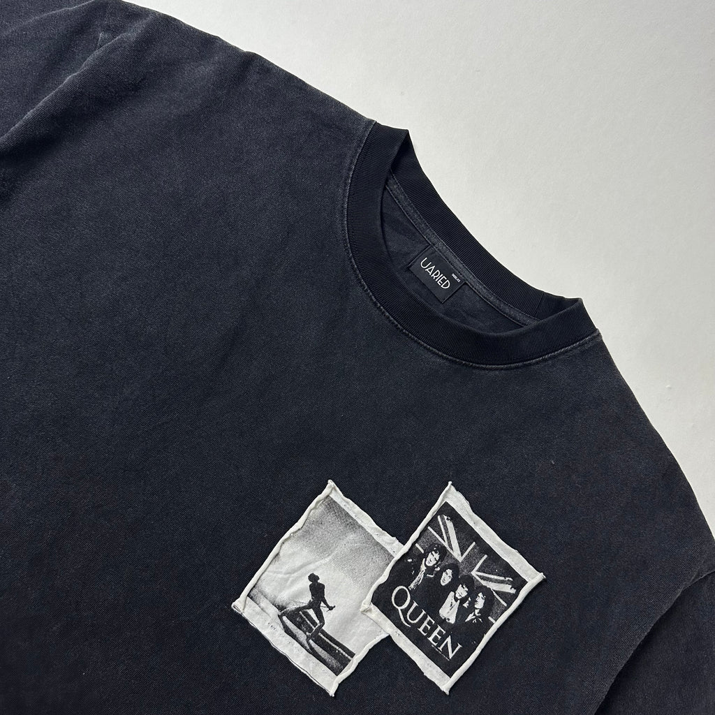 UARIED Acid Washed T-Shirt in Black (Size Large) — SOLD