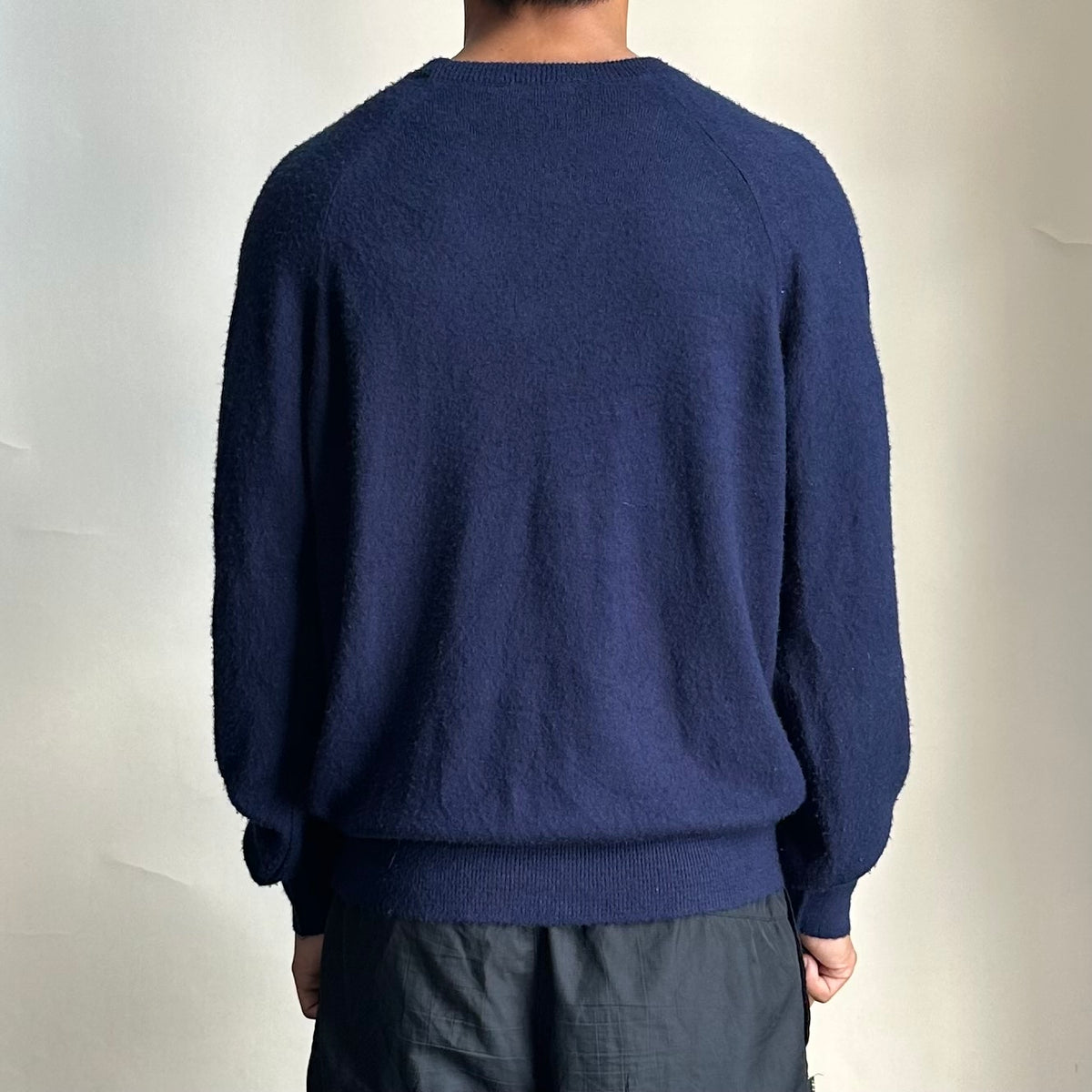 Vintage Christian Dior Monsieur Acrylic Knit Sweater in Navy Blue ( Size Medium )