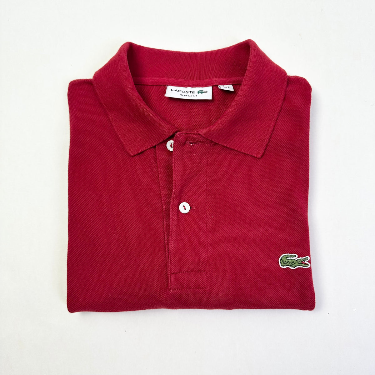 Lacoste Classic Fit Polo Shirt in Red ( Size Large )