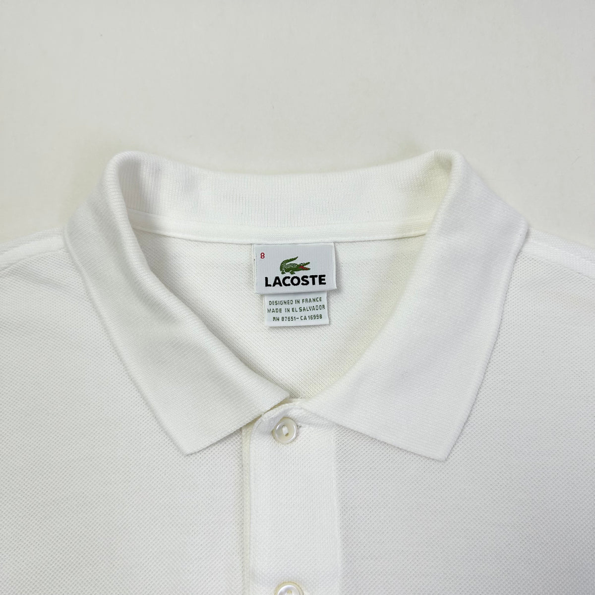 Lacoste Classic Fit Polo Shirt in White ( Size XL ) — SOLD