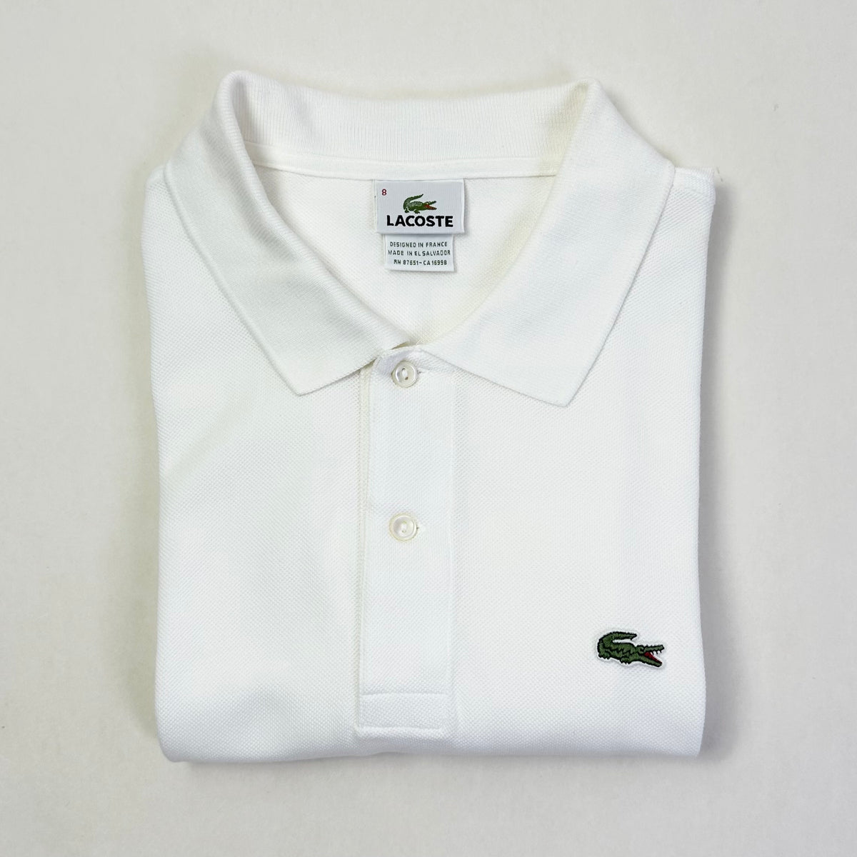 Lacoste Classic Fit Polo Shirt in White ( Size XL ) — SOLD