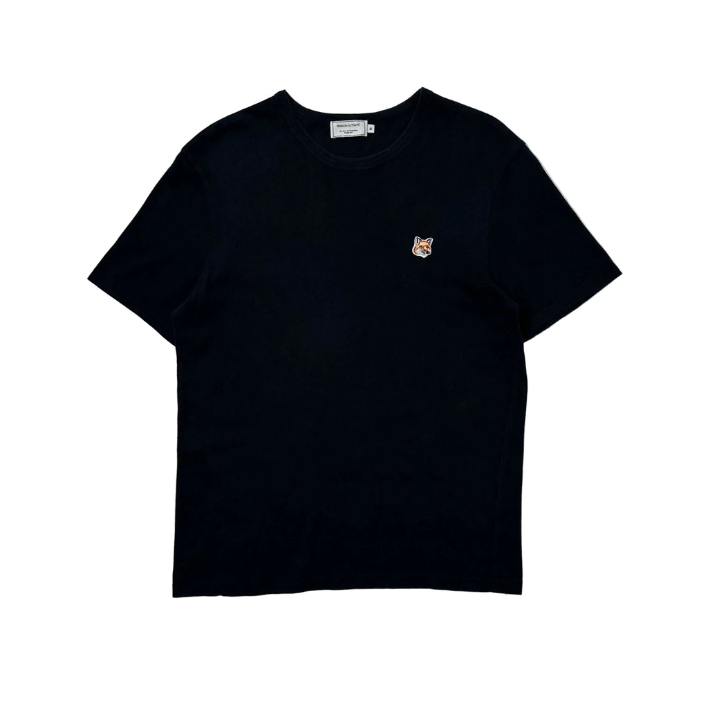 Maison Kitsune Fox Head Patch T-Shirt in Black ( Size Medium )
