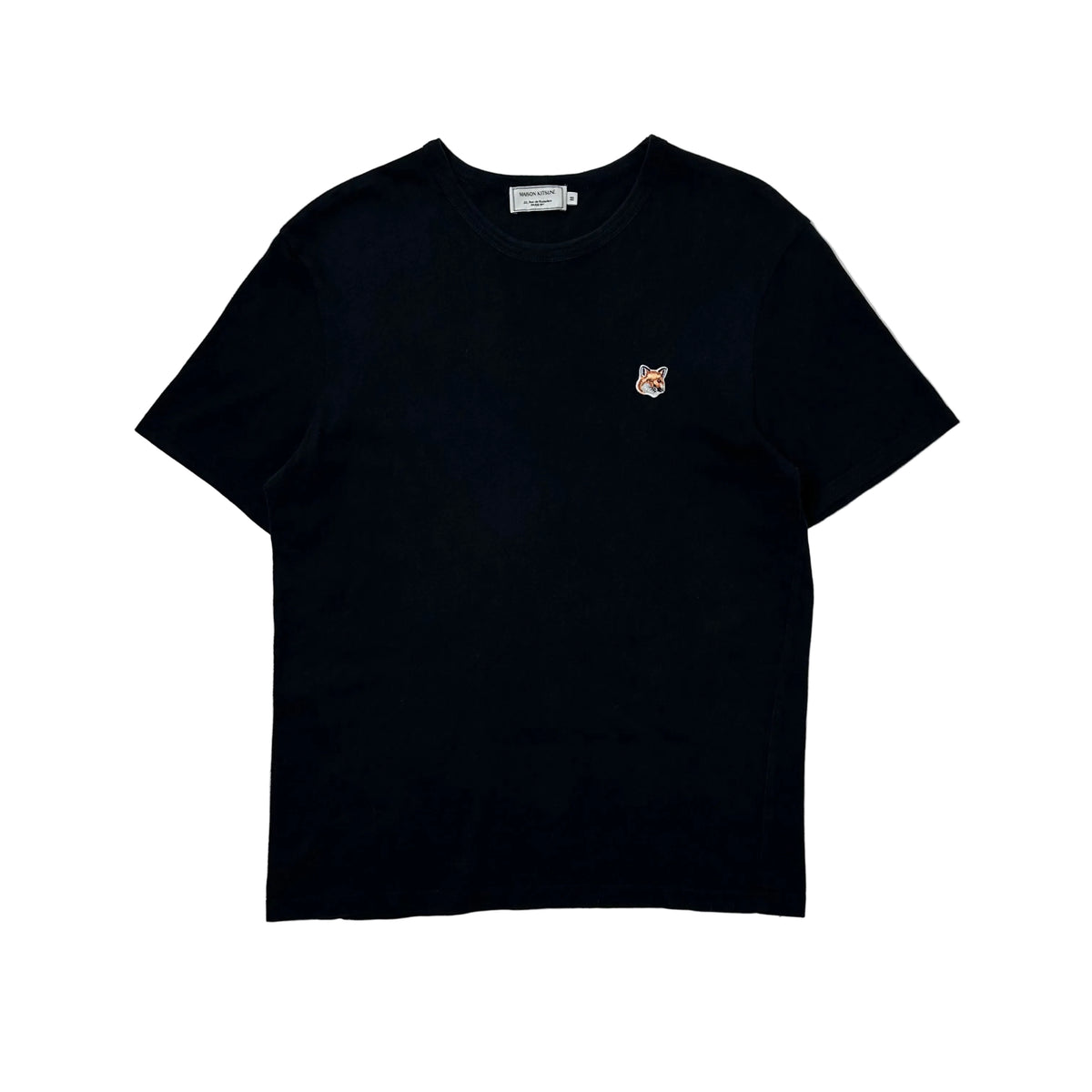 Maison Kitsune Fox Head Patch T-Shirt in Black ( Size Medium )