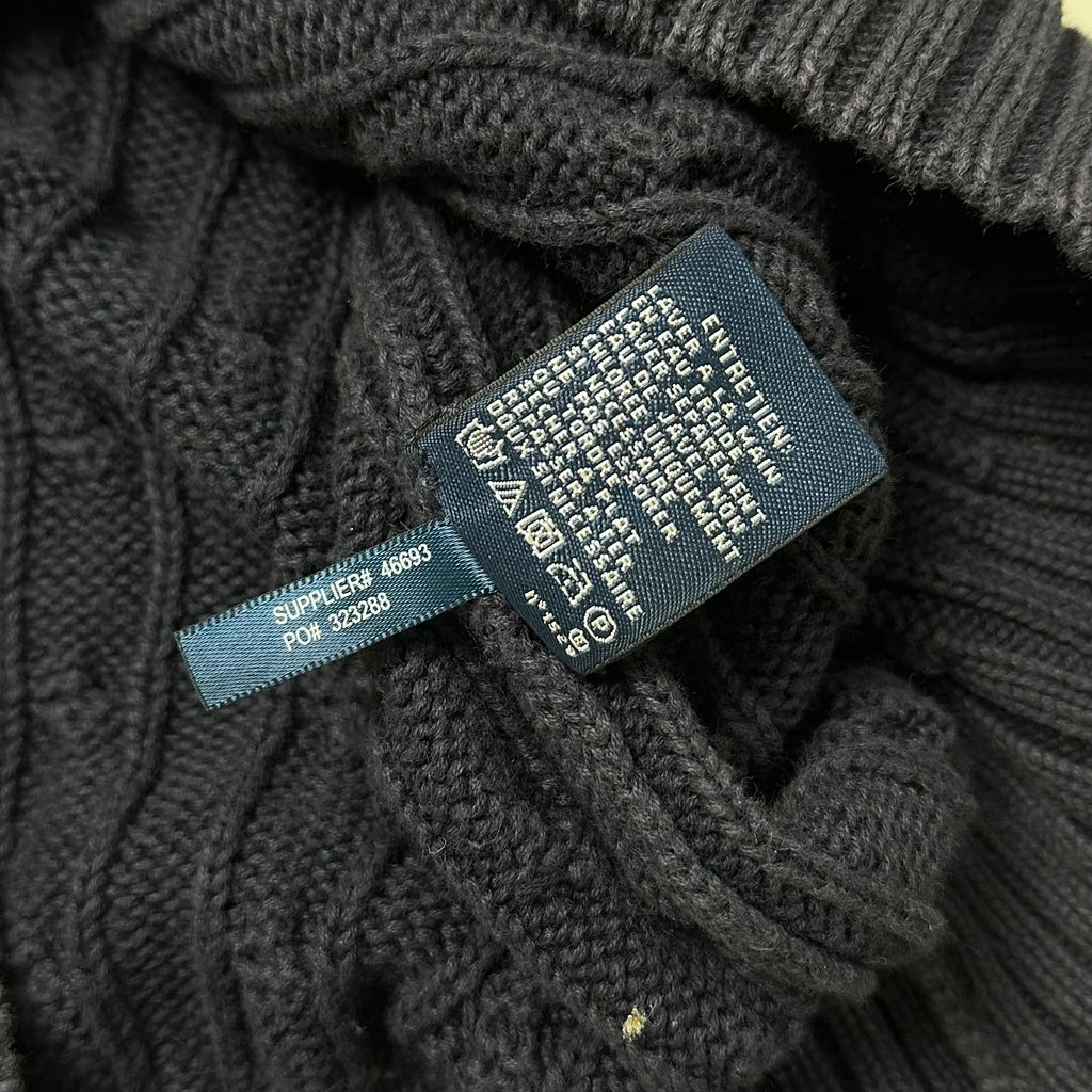 Ralph Lauren Cable-knit V-neck Women’s Sweater in Navy Blue ( Size Large )