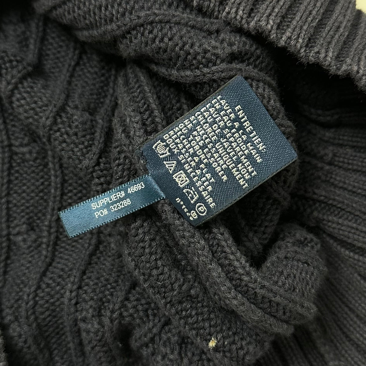 Ralph Lauren Cable-knit V-neck Women’s Sweater in Navy Blue ( Size Large )