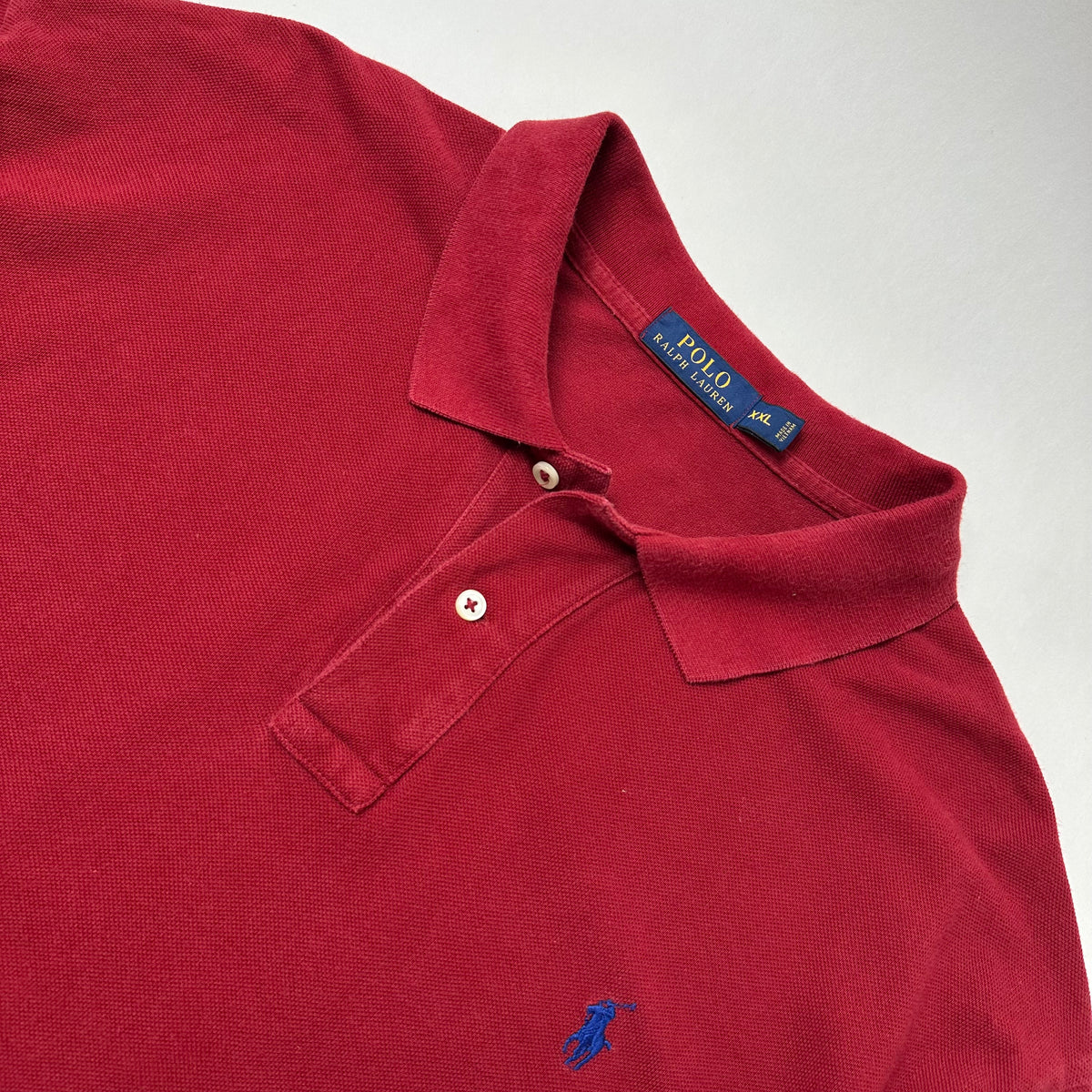 Ralph Lauren Long Sleeve Polo Shirt in Wine Red ( Size 2XL )