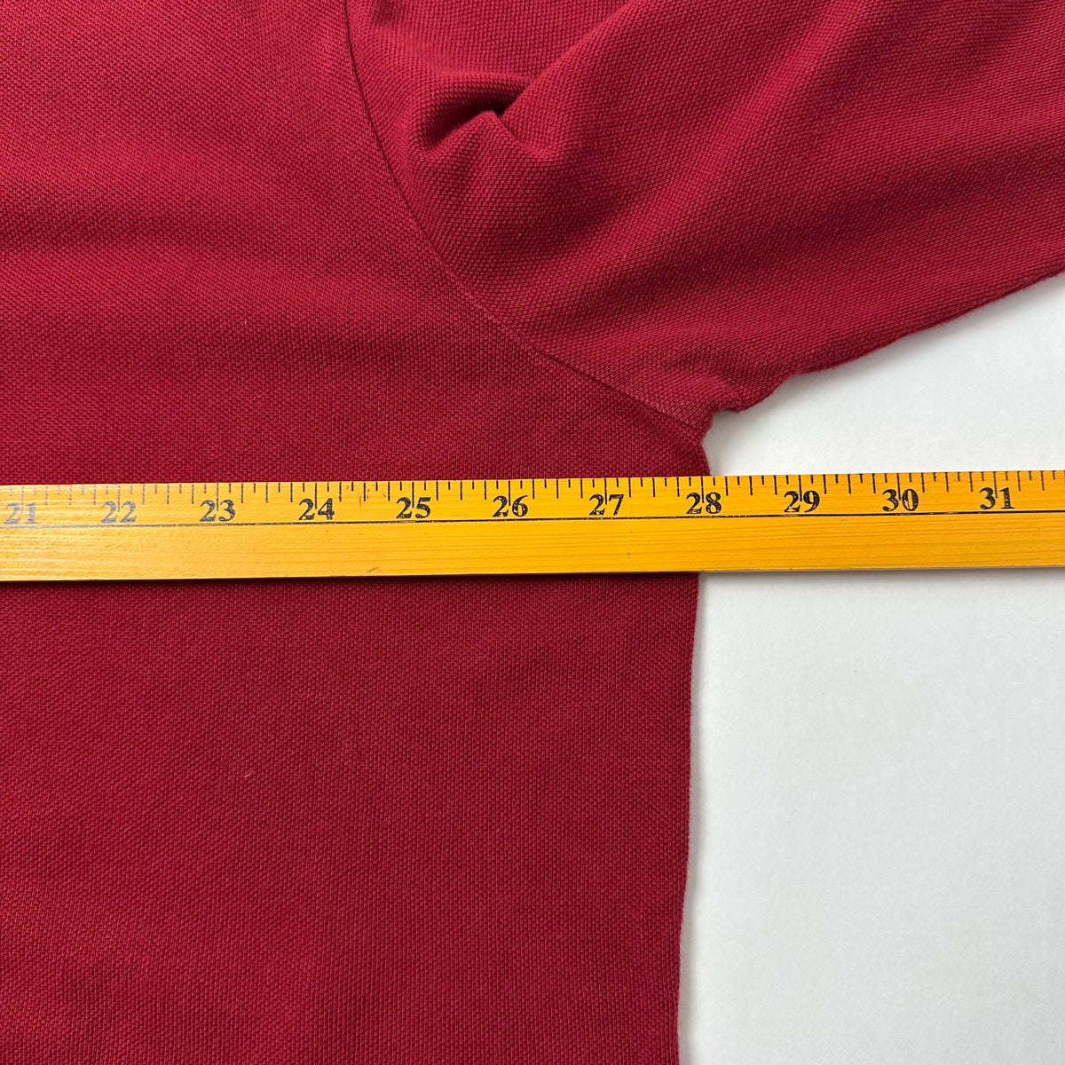 Ralph Lauren Long Sleeve Polo Shirt in Wine Red ( Size 2XL )