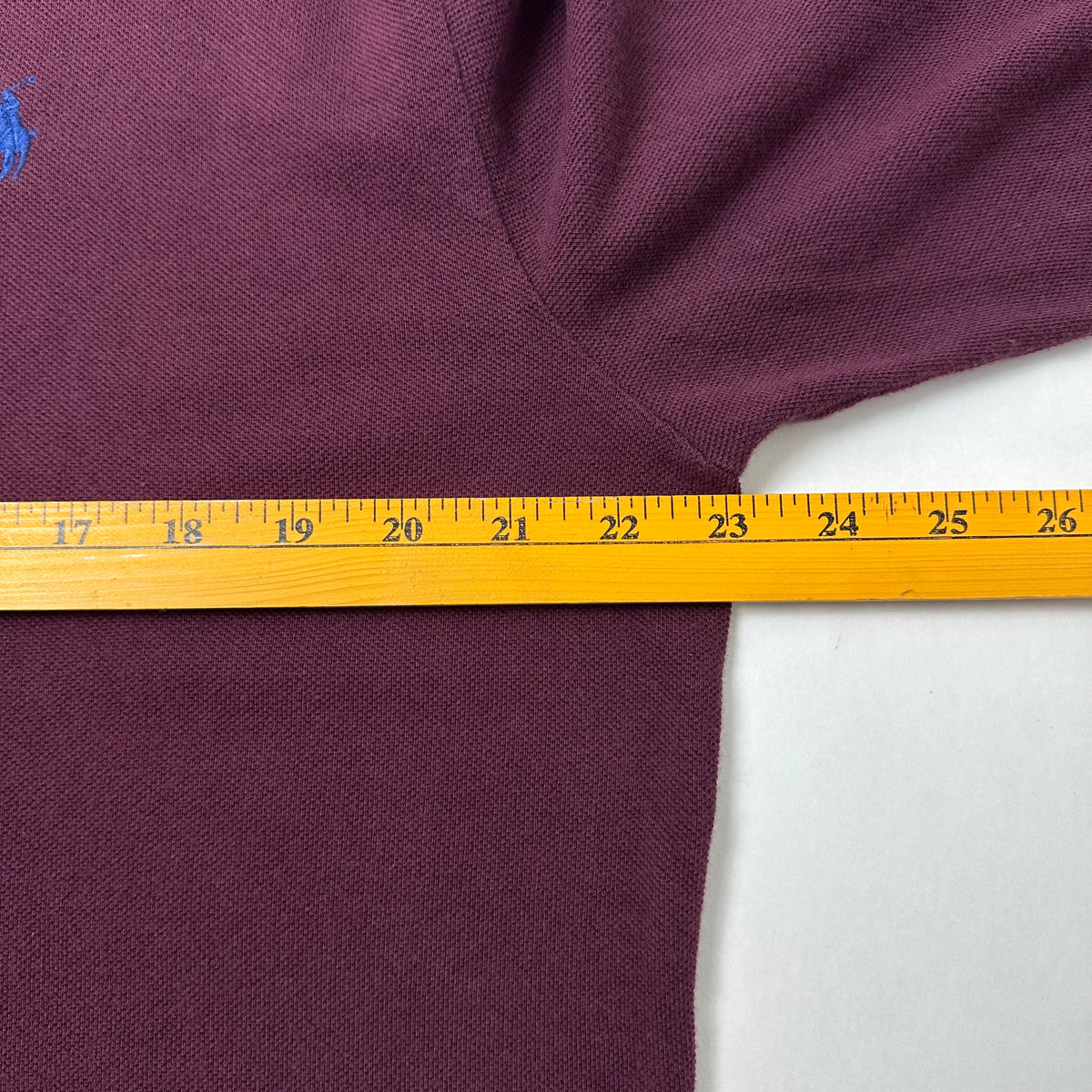 Ralph Lauren Long Sleeve Polo Shirt in Maroon Size Medium ( Fits Large )