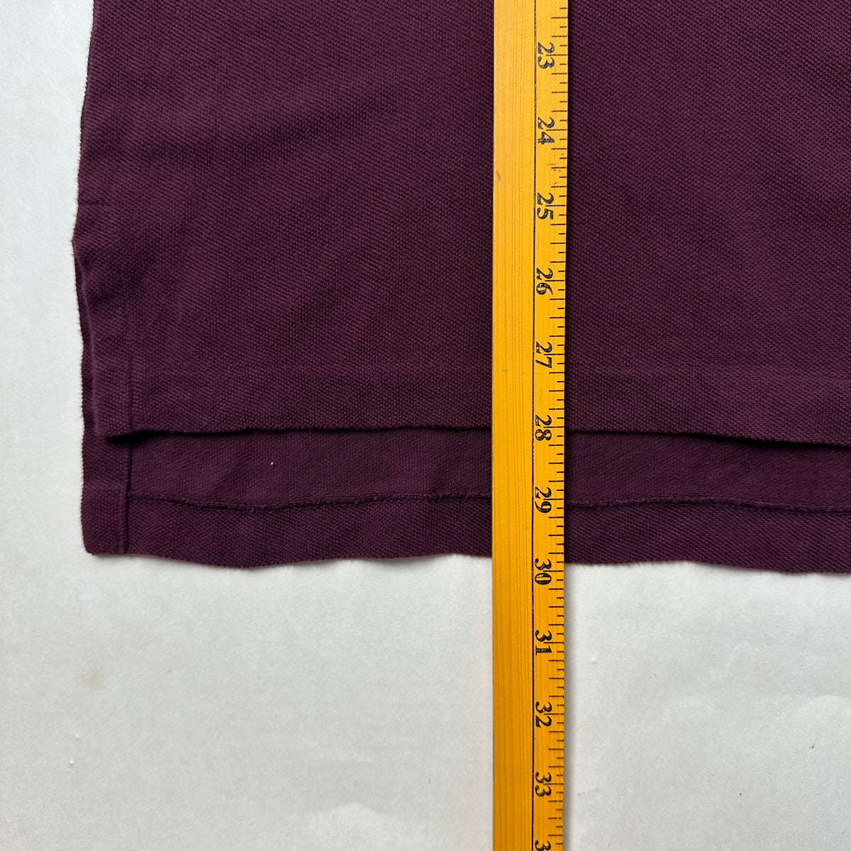 Ralph Lauren Long Sleeve Polo Shirt in Maroon Size Medium ( Fits Large )