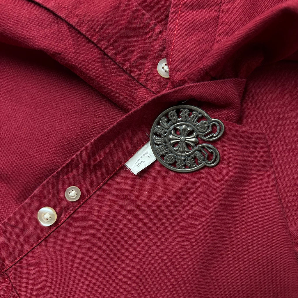 Tommy Hilfiger Button-up Shirt Long Sleeve in Red ( Size Large )