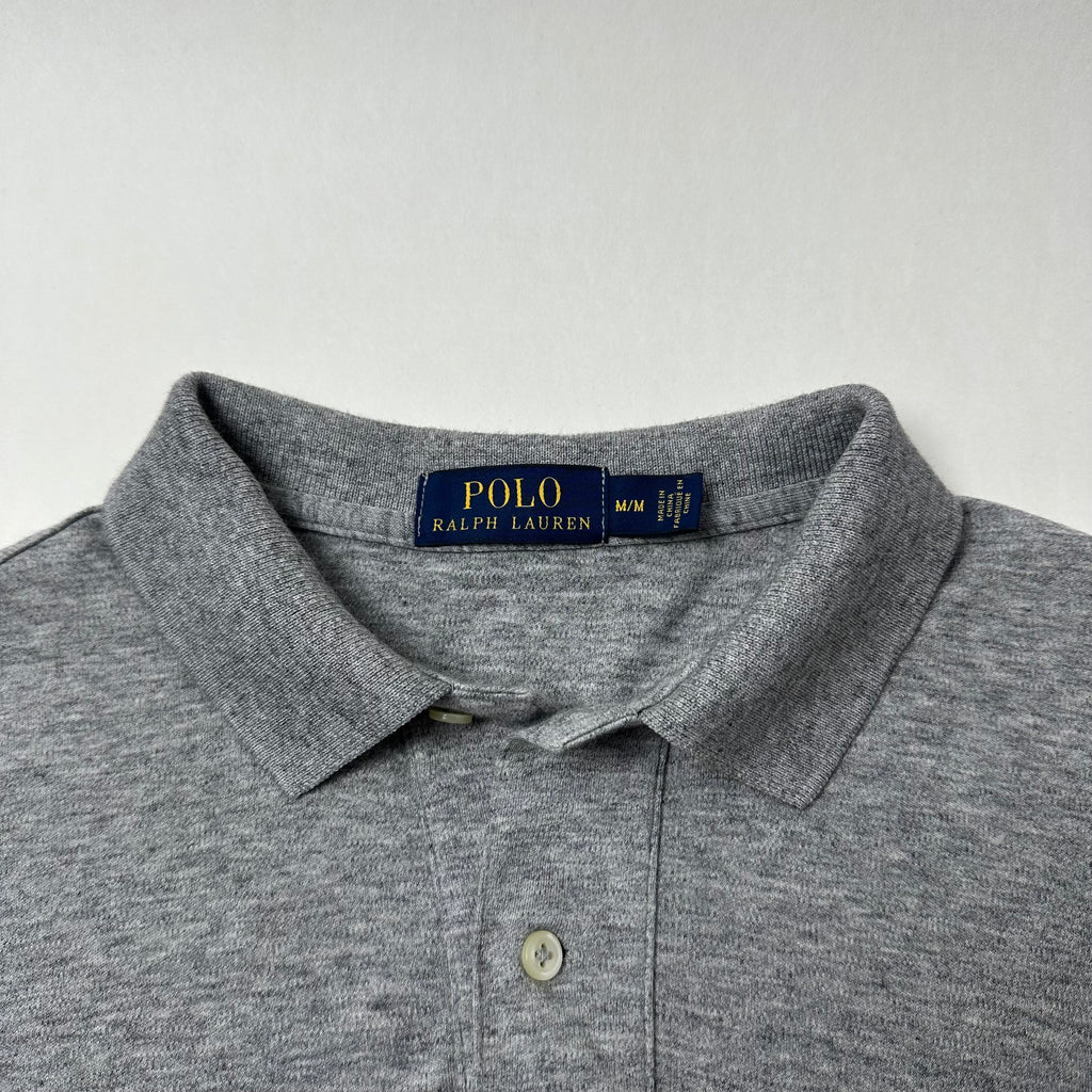 Ralph Lauren Custom Fit Polo Shirt in Heather Gray ( Size Medium )