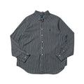 Ralph Lauren Button-up Shirt Long-Sleeve Striped in Black ( Size 2XL )