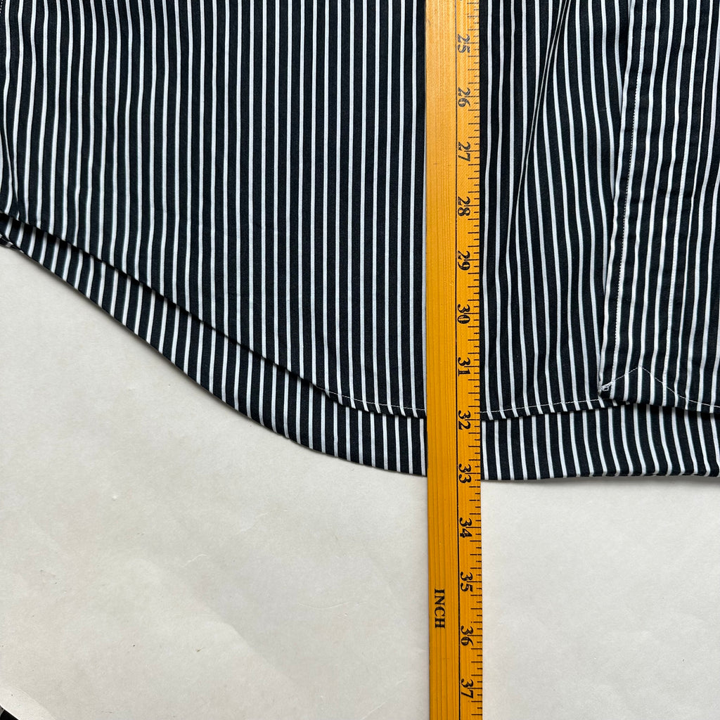 Ralph Lauren Button-up Shirt Long-Sleeve Striped in Black ( Size 2XL )