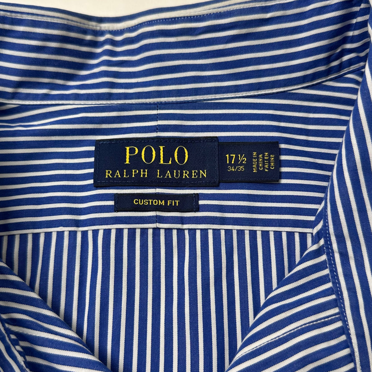 Ralph Lauren Button-up Shirt Long-Sleeve Striped in Blue ( Size 2XL )