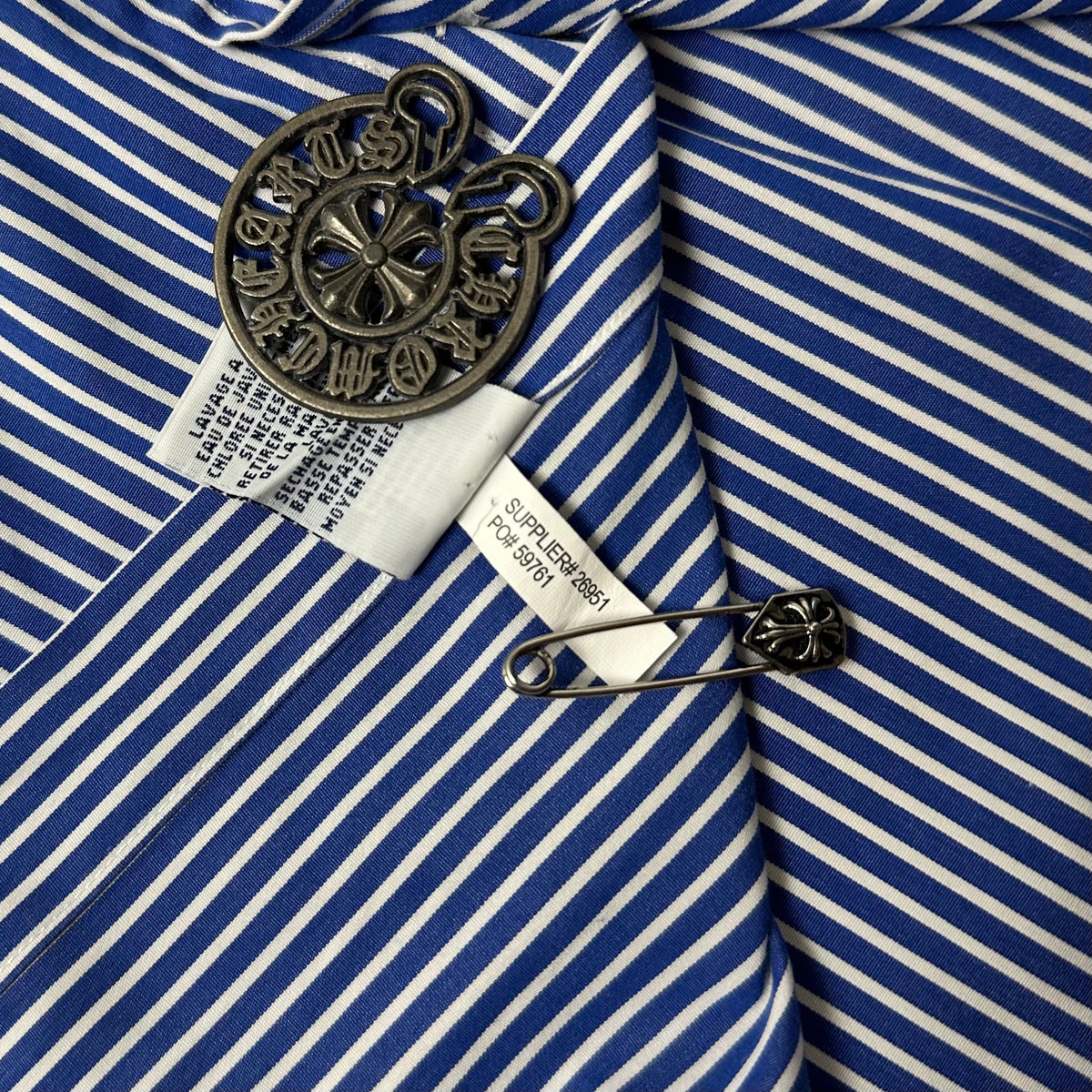 Ralph Lauren Button-up Shirt Long-Sleeve Striped in Blue ( Size 2XL )