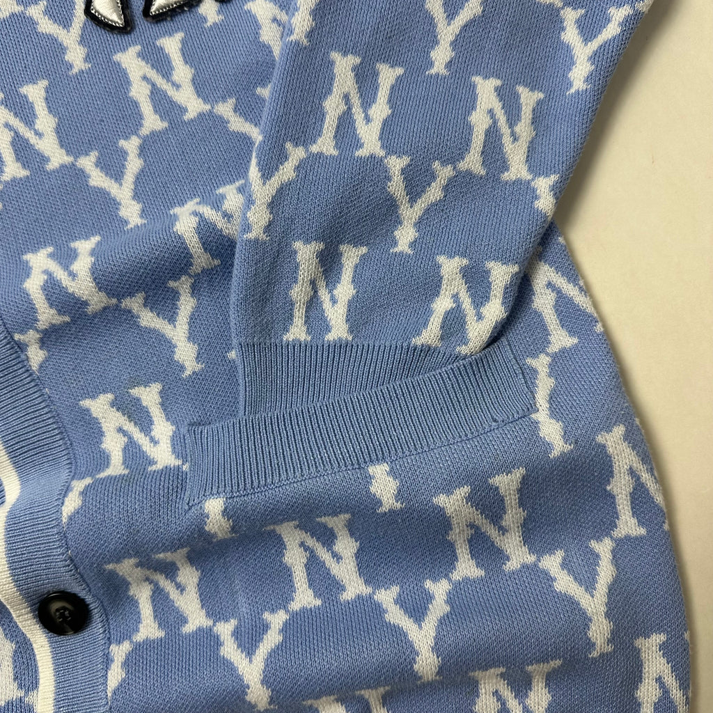 MLB New York Yankees Monogram Cardigan in Light Blue Size Medium ( Fits Large )