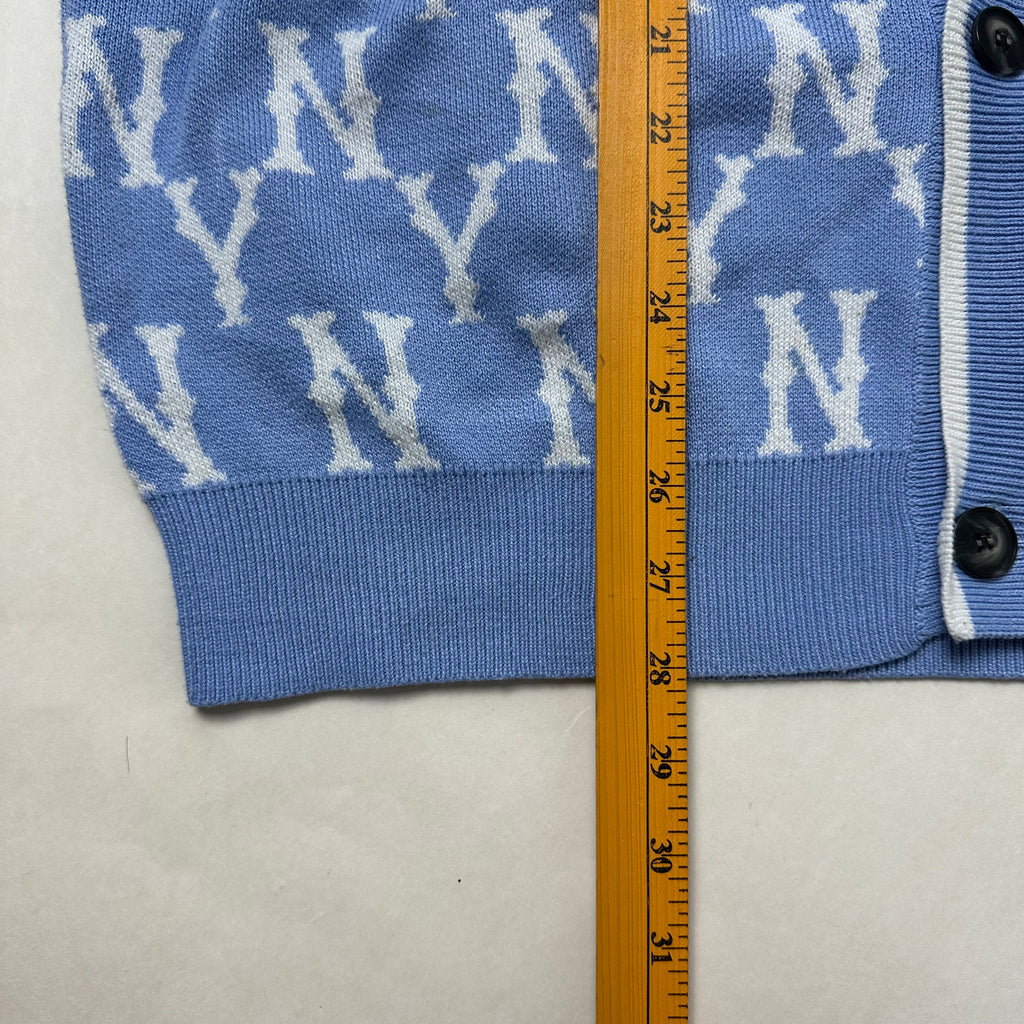 MLB New York Yankees Monogram Cardigan in Light Blue Size Medium ( Fits Large )