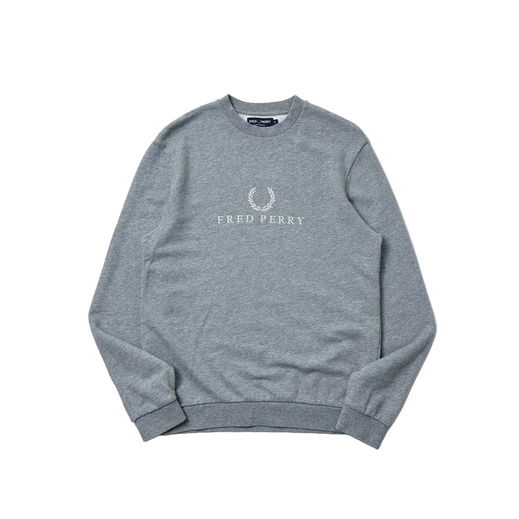 Fred Perry Crew Neck Sweatshirt in Gray Size Small ( Fits Medium )