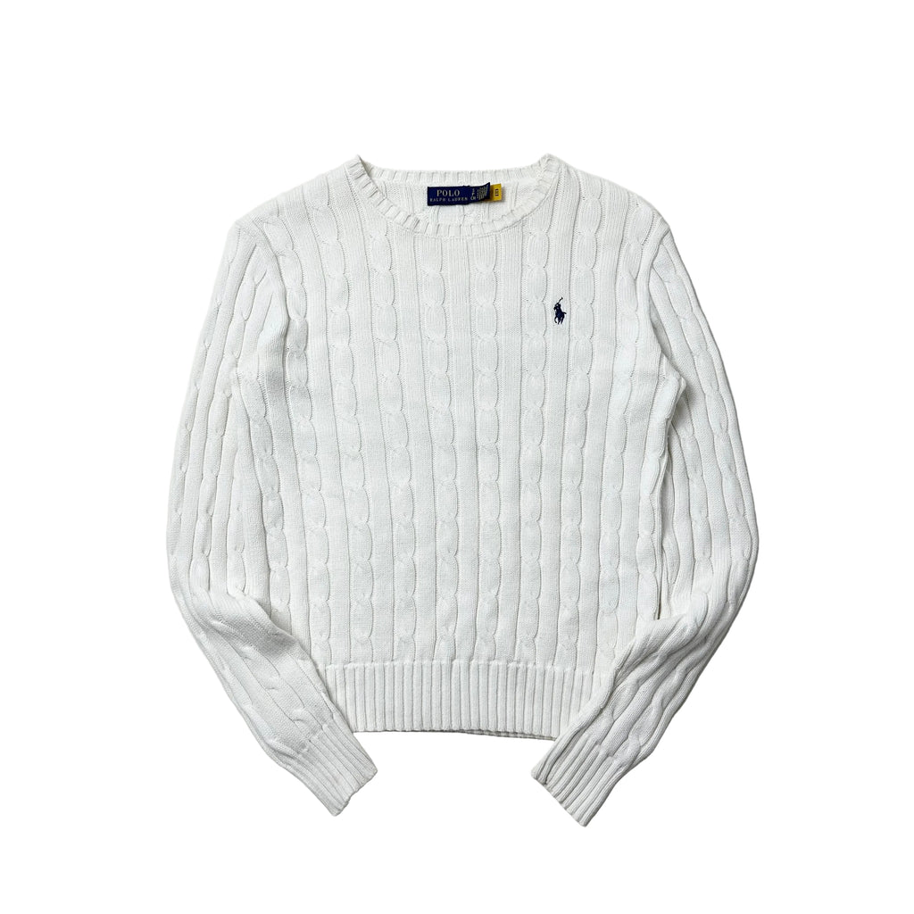 Ralph Lauren Cable-knit Women’s Sweater in White ( Size Small )