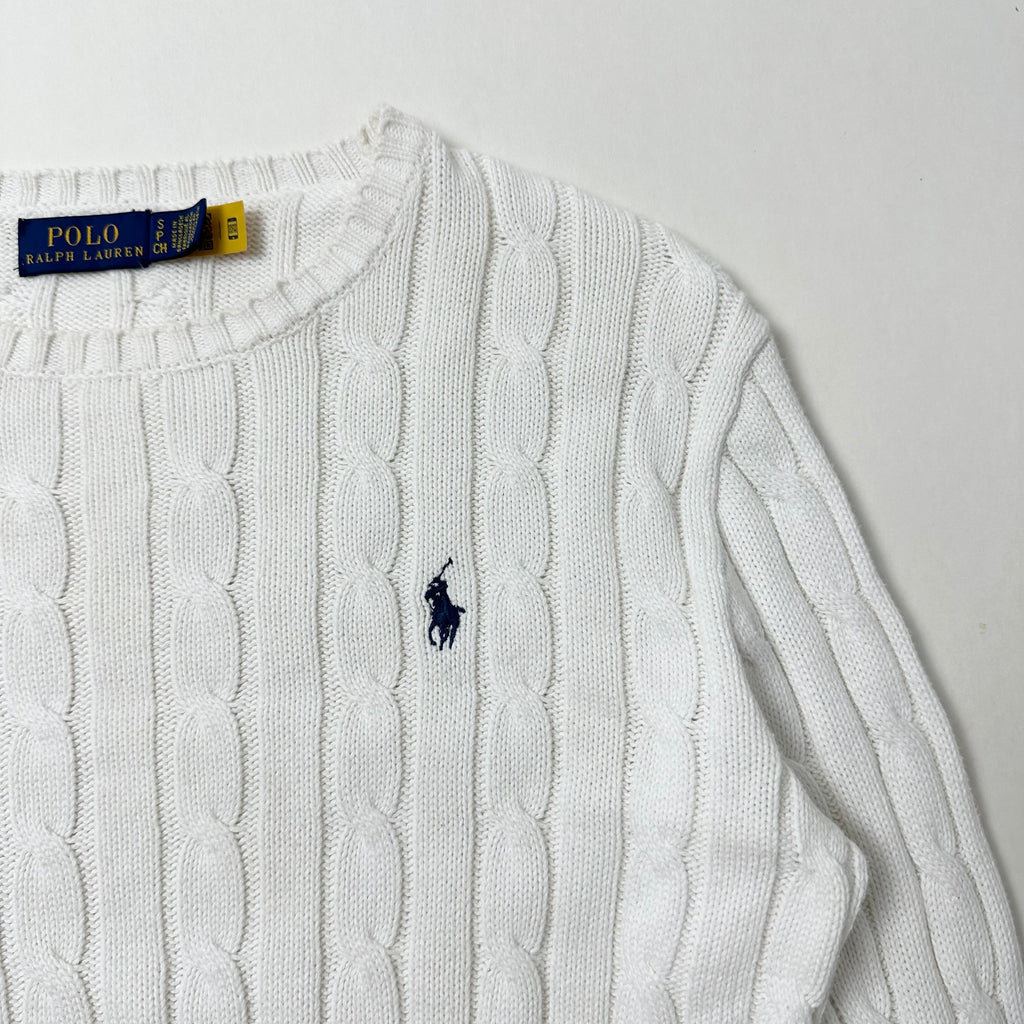 Ralph Lauren Cable-knit Women’s Sweater in White ( Size Small )