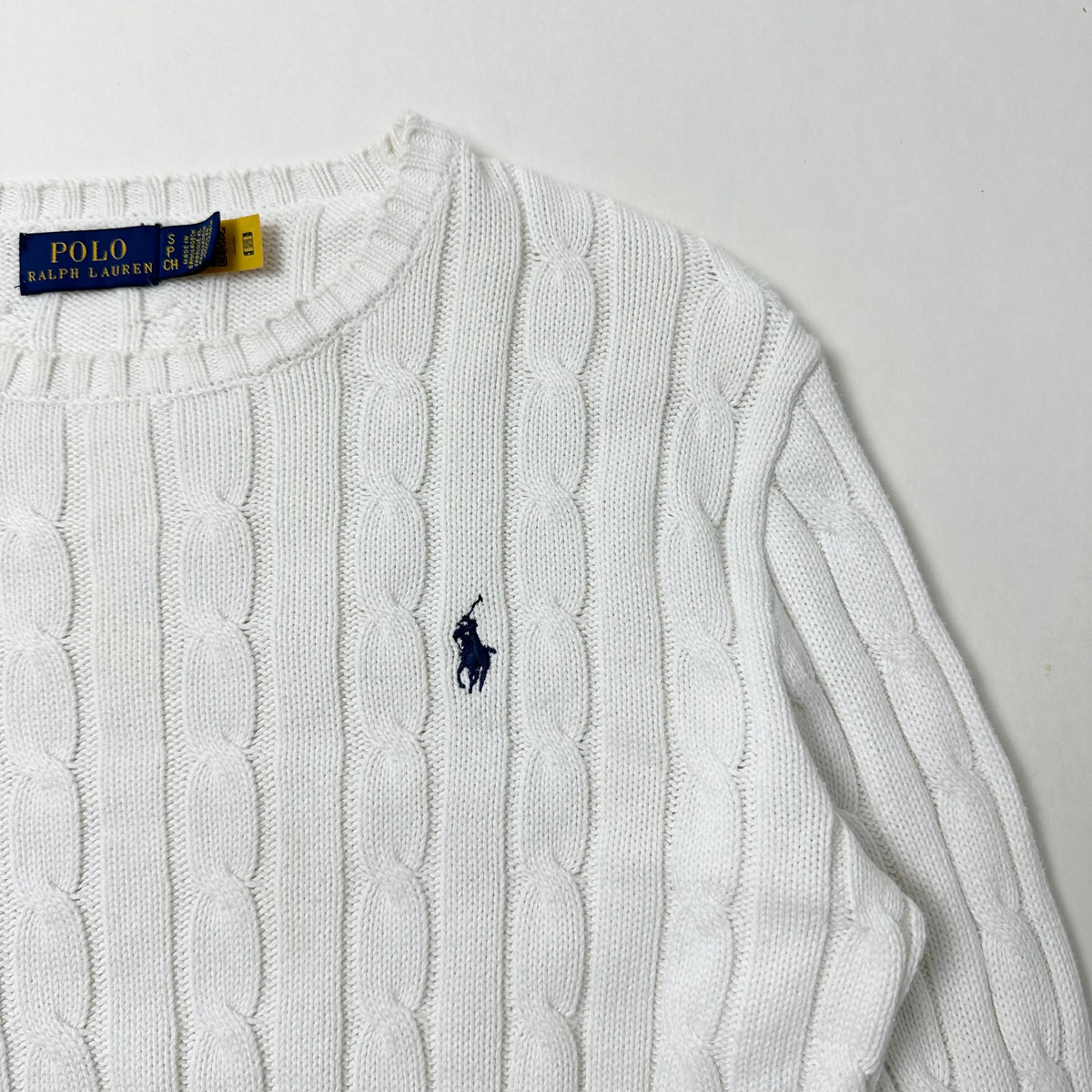 Ralph Lauren Cable-knit Women’s Sweater in White ( Size Small )