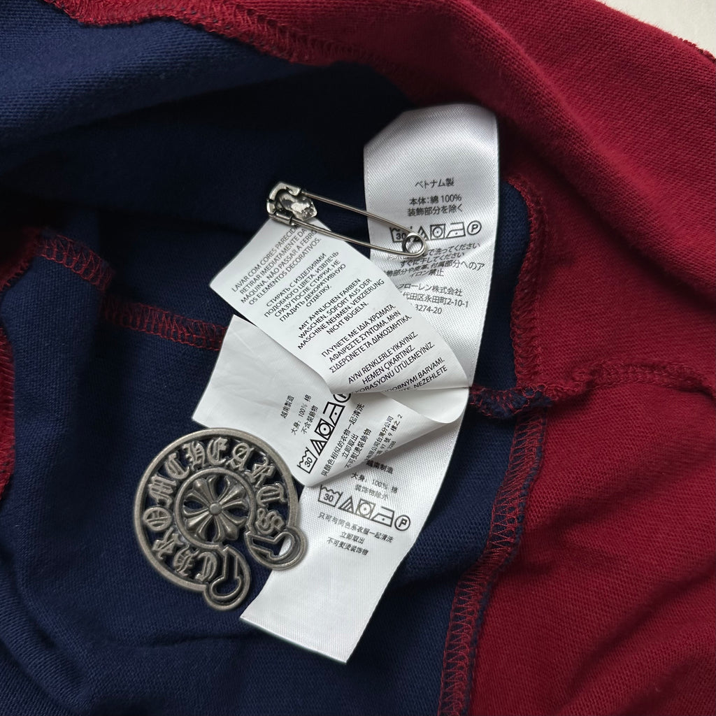 Ralph Lauren Iconic Striped Rugby Shirt in Burgundy & Navy Blue ( Size Large ) — SOLD