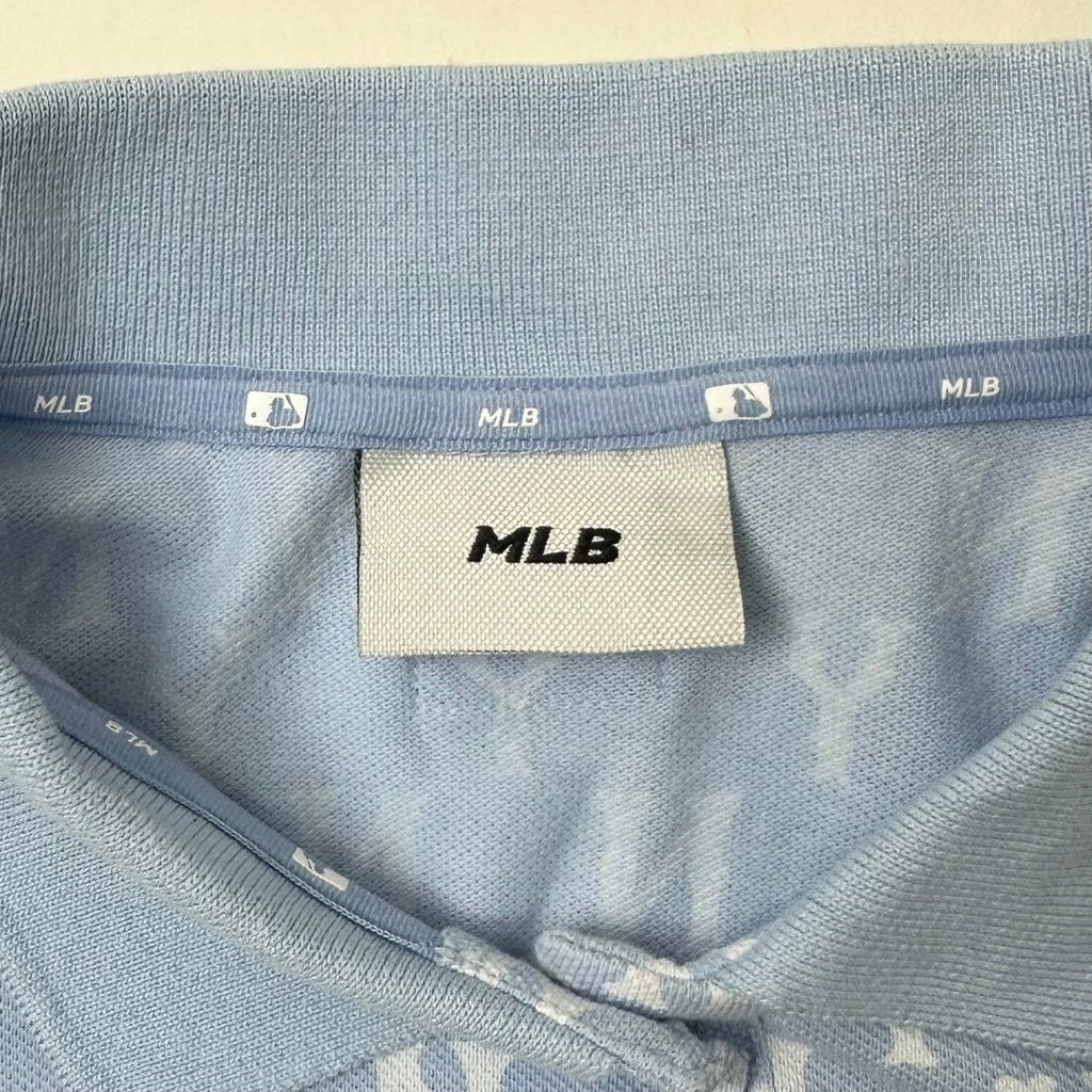 MLB New York Yankees Monogram Polo Dress in Light Blue ( Size Medium )