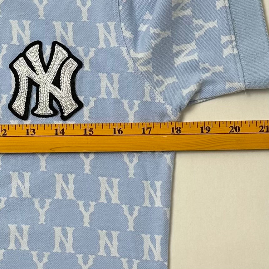 MLB New York Yankees Monogram Polo Dress in Light Blue ( Size Medium )