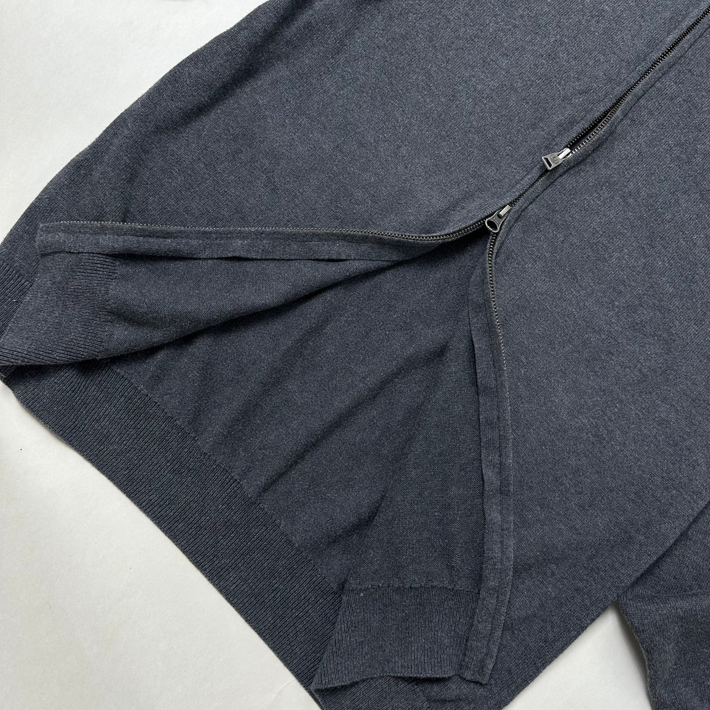 Fred Perry Classic Full-zip Through Cardigan Sweater in Dark Gray ( Size Large )