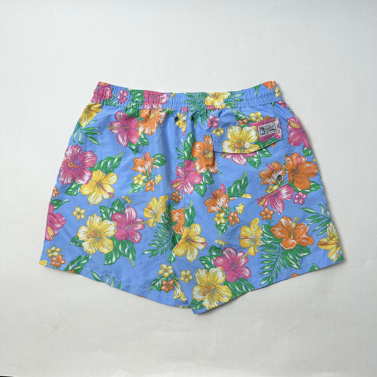 Ralph Lauren Floral Swim Trunks Shorts in Light Blue ( Size 32-38 )