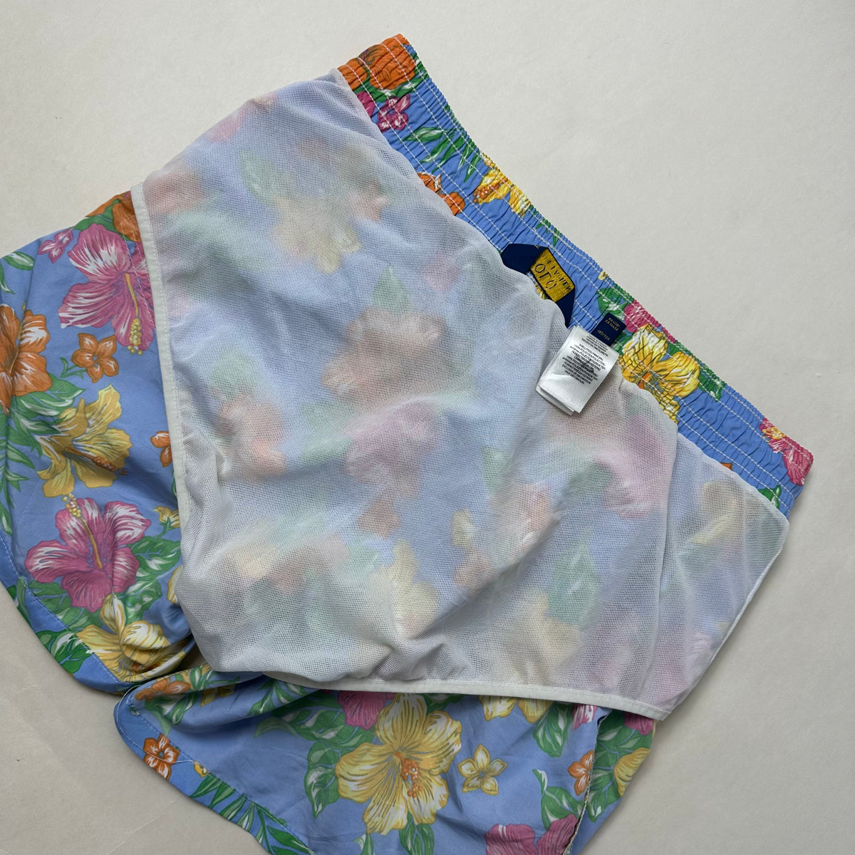 Ralph Lauren Floral Swim Trunks Shorts in Light Blue ( Size 32-38 )